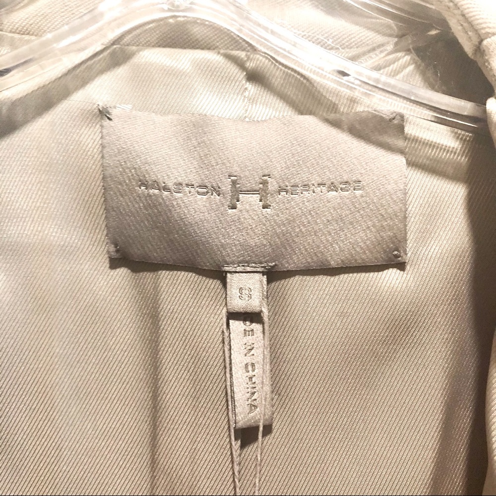 🥳 HOST PICK 🥳 HALSTON HERITAGE BLAZER W/ LAMBSKIN LEATHER DETAIL - Picture 9 of 14